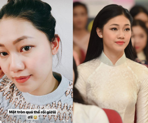 Dù chưa một lần xác nhận chuyện bầu bí nhưng gương mặt bị 'phá nét' này của á hậu Thanh Tú đã nói lên tất cả