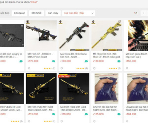 Không chỉ Lazada, trên Shopee cũng bày bán thiết bị lắp ráp súng