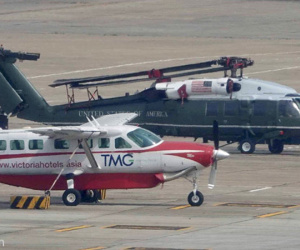 Marine One của TT Trump được C-17 đưa đến Hà Nội