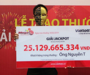Xổ số Vietlott: Trao hơn 25 tỷ đồng cho khách hàng thứ 3 trúng Jackpot đợt Tết Nguyên đán
