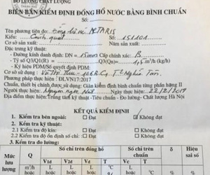 Vụ tiền nước 23,6 triệu: Bất ngờ kết quả kiểm định đồng hồ nước