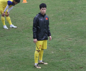 Đình Trọng không trở về Hà Nội FC như Quang Hải, phải tập với trang phục riêng tại U23 Việt Nam