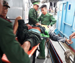 Nổ bình gas trên tàu, 6 người bị thương nặng