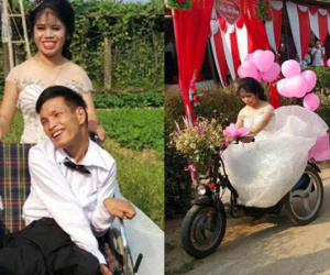 Đám cưới xôn xao MXH: Cặp đôi cùng xe đón dâu đặc biệt gây xúc động