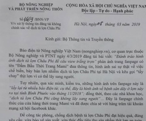 Tung tin thất thiệt về dịch tả lợn châu Phi, đầm bầu Mami sẽ bị phạt 20 triệu đồng