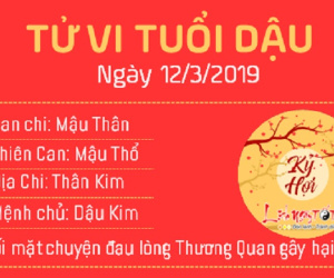Tử vi Thứ 3 ngày 12/3/2019 của 12 con giáp: Hợi bỗng nhiên nhận được khoản tiền lớn, Dậu dễ mất việc