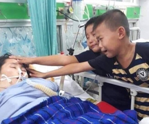 Bức ảnh 3 mẹ con trong phòng bệnh gây ám ảnh cả cộng đồng mạng, thu về hơn 13 nghìn lượt like trong 1 tiếng