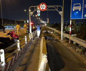 Tông vào dải bê tông giữa cao tốc, thanh niên tử vong