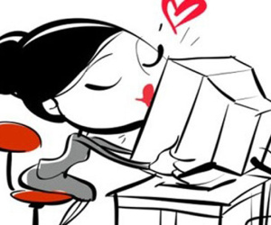 Ức chế khi vợ yêu đương đắm đuối với một người lạ trong máy tính