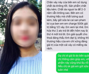Cô gái mua váy da mặc chán chê 2 năm trời, đến khi hỏng liền đòi đổi trả với lý do nực cười