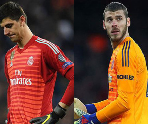 Real tính đổi thủ môn Courtois cho M.U để lấy De Gea