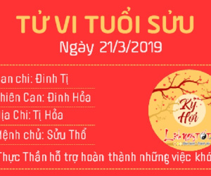 Tử vi thứ 5 ngày 21/3/2019 của 12 con giáp: Dậu thu tiền về, Ngọ gặp nhiều thử thách