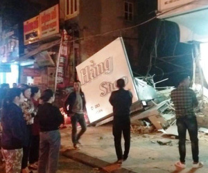 Thanh Hóa: Nhiều người bỏ chạy khi ngôi nhà 2 tầng bất ngờ đổ sập trong đêm
