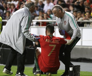Ronaldo chấn thương, ĐT Bồ Đào Nha tiếp tục hòa thất vọng