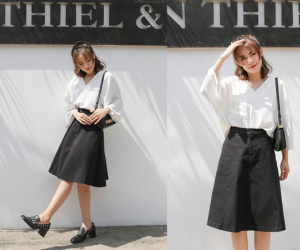 Áo blouse + chân váy chữ A và crop top + quần túi hộp là 2 công thức bạn sẽ muốn áp dụng ngay sau khi ngắm street style giới trẻ Việt tuần qua