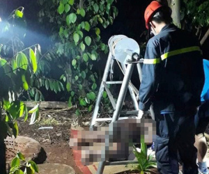 Tá hỏa phát hiện thi thể người đàn ông dưới giếng
