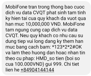 Chỉ ở Việt Nam, khách được nhà mạng báo cước chuyển vùng 10 triệu
