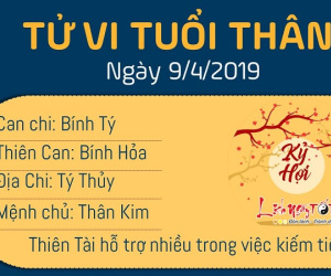 Tử vi thứ 3 ngày 9/4/2019 của 12 con giáp: Thân bất chợt phát tài, Hợi vô tình gặp rắc rối