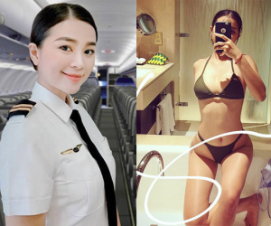 Nữ phi công Việt sở hữu body gợi cảm và gương mặt siêu hack tuổi