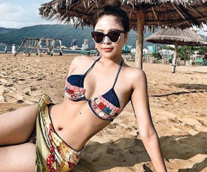 Cận cảnh vẻ nóng bỏng của hot girl Trâm Anh