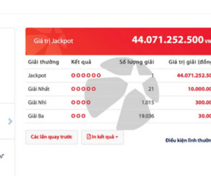 Một khách hàng trúng hơn 44 tỉ Vietlott, giải 110 tỉ vẫn chưa có chủ