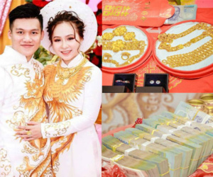 Cô dâu SN 2000 sáng nhất hôm nay: Dạm ngõ nhận tiền mặt gần 1 tỷ, 'khuyến mại' thêm 13 cây vàng kèm nhẫn kim cương