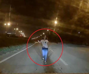 Video: Cô gái bất ngờ chạy ra giữa đường, lao thẳng vào đầu ôtô