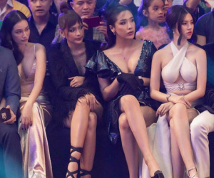 Cùng diện đầm thách thức người nhìn: Sam đẹp tựa nữ thần, Jolie Nguyễn lại gây 'nhức nhối' với vòng 1 khủng