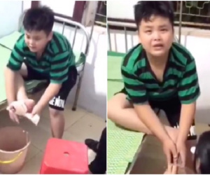 Clip vừa thương vừa cười mệt nghỉ: Cậu bé giẫm chân vào mảnh sành, một mực tự tháo băng trong nước mắt và ngàn lời thều thào than vãn