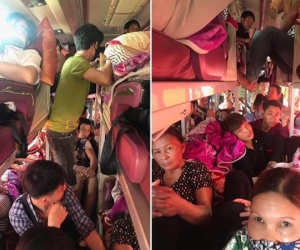 Xe khách 'nhồi nhét' quá tải tràn lan, khách nhắn tin 'cháy' đường dây nóng