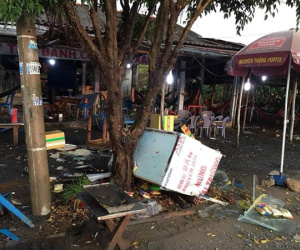 'Chặt chém' rồi đánh khách chảy máu đầu, quán ăn ở Long An bị đập phá