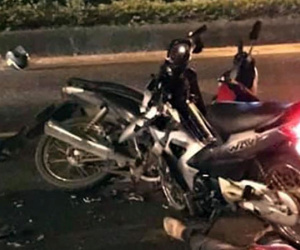 Đại úy cảnh sát cơ động hy sinh sau khi va chạm với xe máy 'kẹp ba'