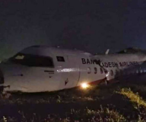 Máy bay trượt khỏi đường băng ở Myanmar, 'gãy thành ba phần'