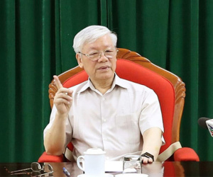 Tổng Bí thư, Chủ tịch nước Nguyễn Phú Trọng chủ trì họp lãnh đạo chủ chốt