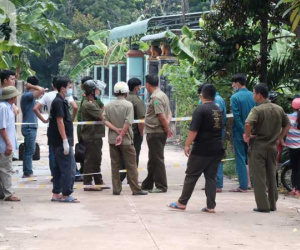 Hiện trường ngôi nhà bí ẩn có 2 thi thể đang phân hủy trong khối bê tông, cảnh sát phong tỏa nghiêm ngặt