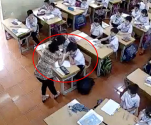 Mẹ nam sinh lớp 2 ở Hải Phòng đăng clip cô giáo tát tới tấp con mình, dùng thước vụt mạnh nhiều em khác
