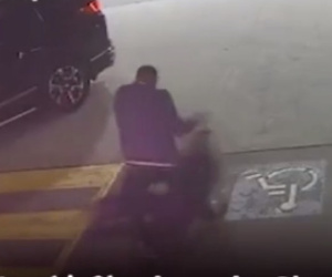Video: Gã đàn ông hành hung người phụ nữ mang thai rồi tông ôtô vào trạm xăng