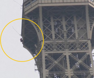 Pháp sơ tán tháp Eiffel vì có người leo bên ngoài