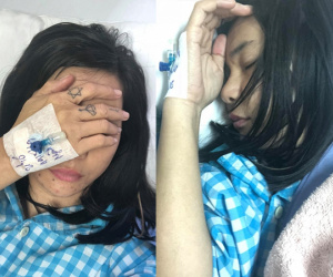 Cát Phượng nằm bất tỉnh trong phòng cấp cứu của bệnh viện, sức khỏe vẫn chưa ổn