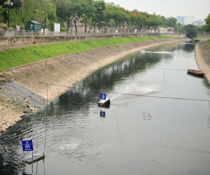 Sự khác biệt của nước sông Tô Lịch sau 6 ngày đặt 'bảo bối' Nhật Bản