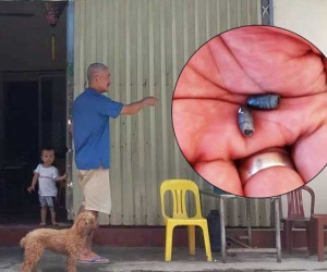 Côn đồ mang súng đến nhà bắn khiến 1 người bị thương, đạn găm chi chít trên cửa