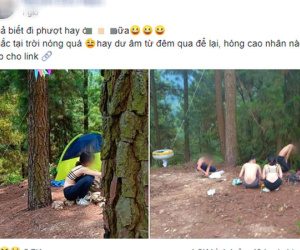 Cô gái ăn mặc hở hang khi đi phượt cùng nhóm bạn nam khiến dân mạng tranh luận gay gắt