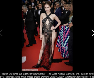 Người Pháp nhận xét về Ngọc Trinh: 'Nên cấm những cô gái này trên thảm đỏ LHP Cannes'