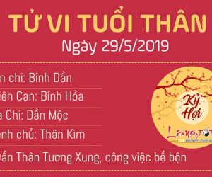 Tử vi thứ 4 ngày 29/5/2019 của 12 con giáp: Dậu tài lộc bừng bừng, Thân chú ý giao thông