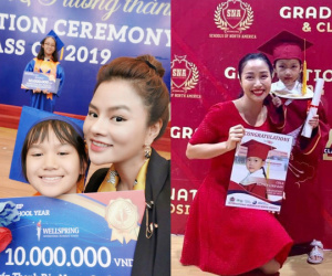Con sao Vbiz trong lễ bế giảng: Bé khoe thành tích khủng, bé nghẹn ngào chia tay thầy bạn!