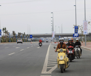 Lộn xộn lưu thông trên đường mới Võ Nguyên Giáp