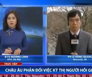 PV Lê Hồng Quang "mất điện thoại" trên sóng VTV gây xôn xao
