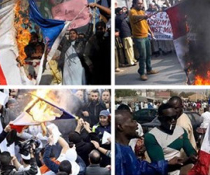 Tín đồ hồi giáo "chống Charlie Hebdo", đốt hình Tổng thống Pháp
