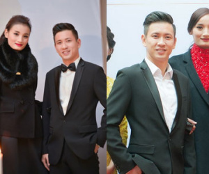 Vợ chồng Lê Thúy hạnh phúc đi sự kiện sau đám cưới
