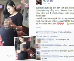Em gái Công Vinh đã sinh con gái đầu lòng
